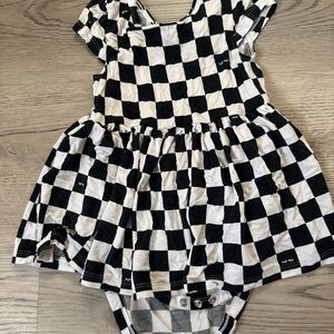 Checkard flag twirl dress